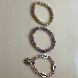 3 beaded bracelets